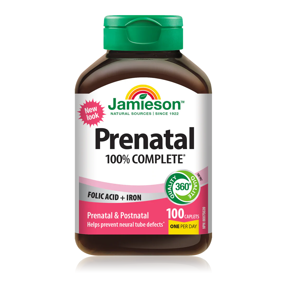 Jamieson Prenatal Multivitamin 100% – 100 Caplets