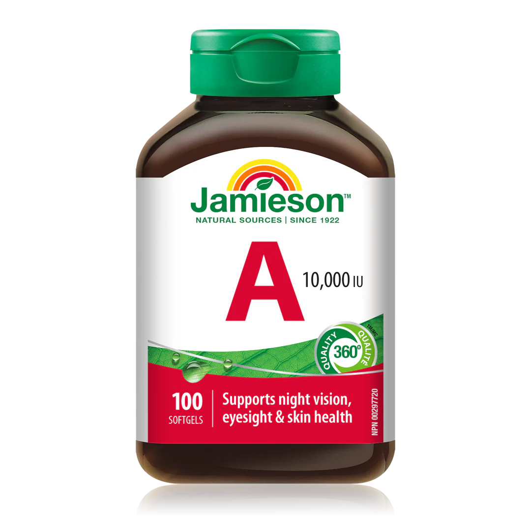Jamieson Vitamin A 10,000 IU – 100 Caplets