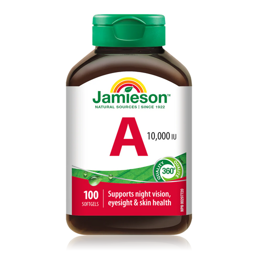 Jamieson Vitamin A 10,000 IU – 100 Caplets
