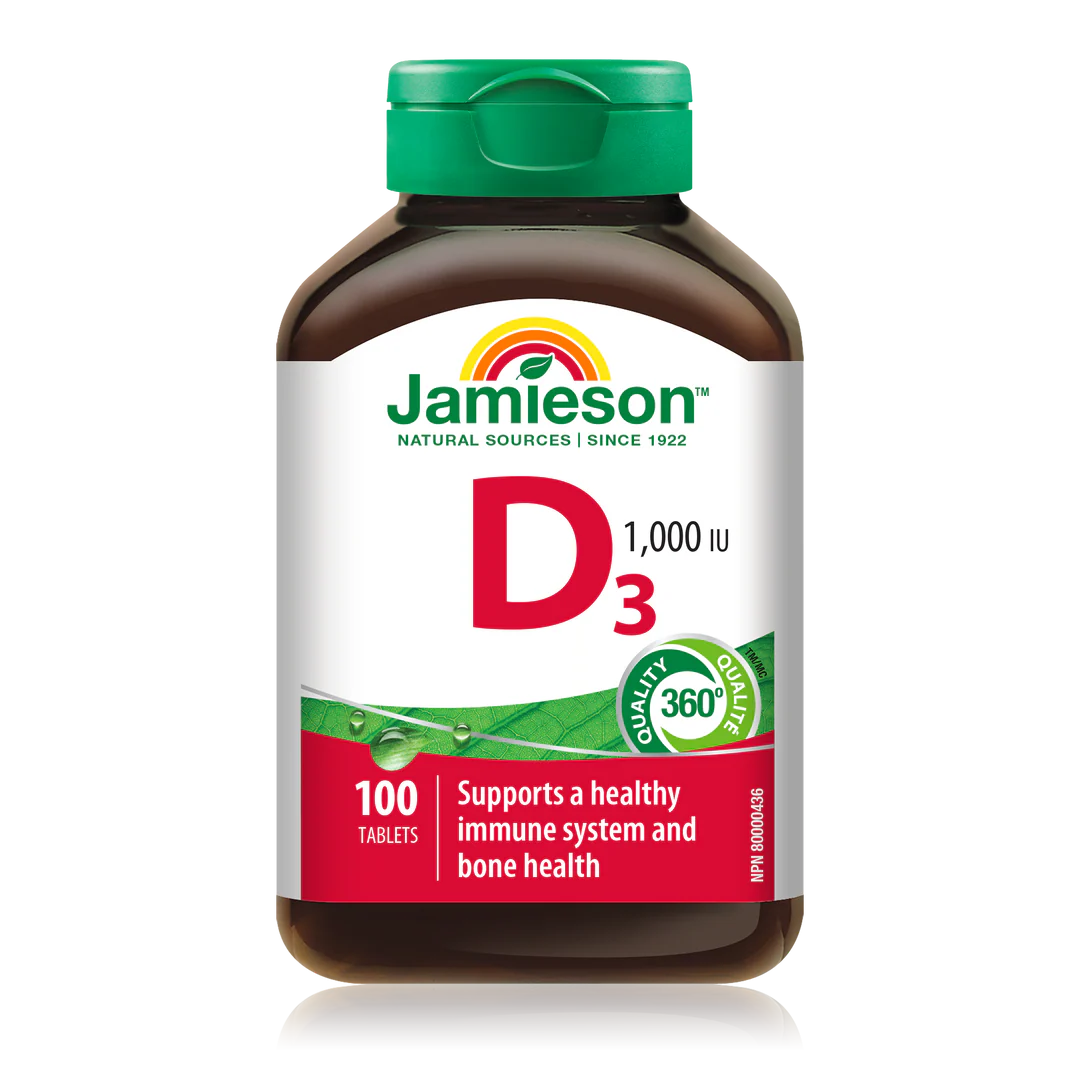 Jamieson Vitamin D3 1000 IU – 100 Caplets
