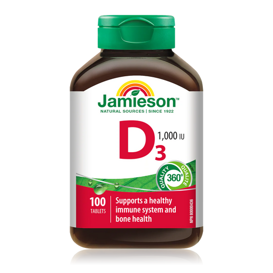 Jamieson Vitamin D3 1000 IU – 100 Caplets