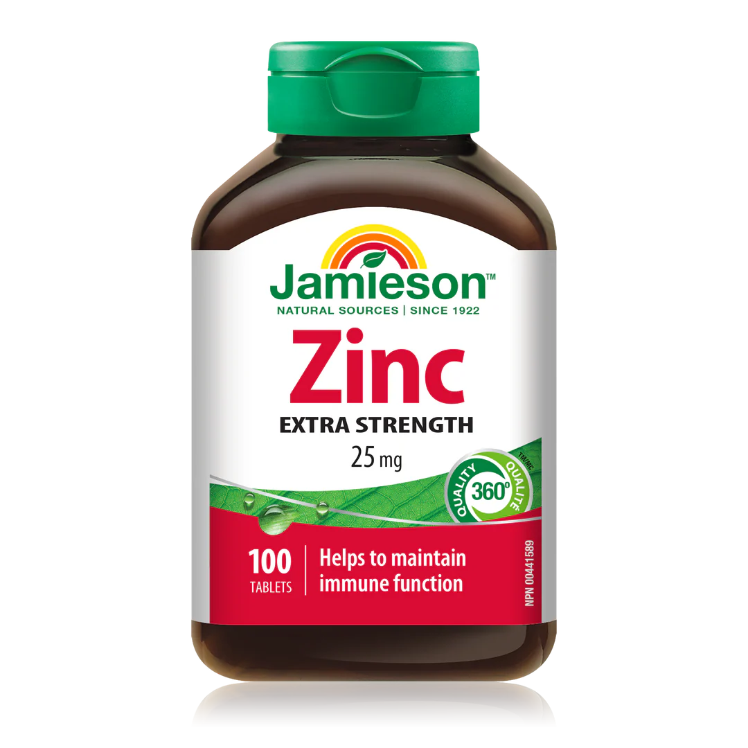 Jamieson Zinc 25 mg – 100 Caplets
