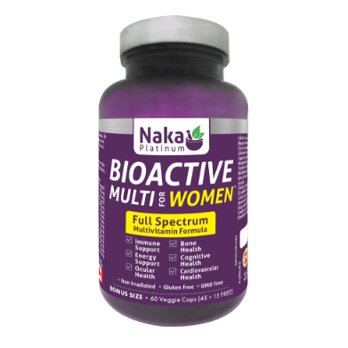 Naka Platinum BioActive Multi for Women Full Spectrum – 45 + 15 Veggie Caps