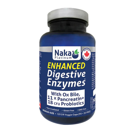 Naka Platinum Enhanced Digestive Enzymes – 120 Veggie Caps