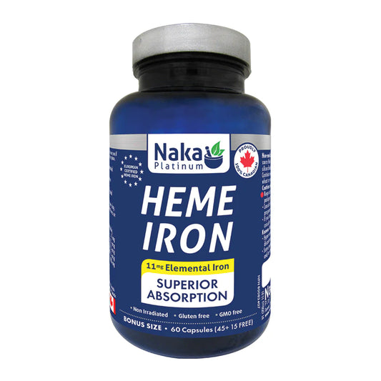 Naka Platinum Heme Iron – 60 Capsules