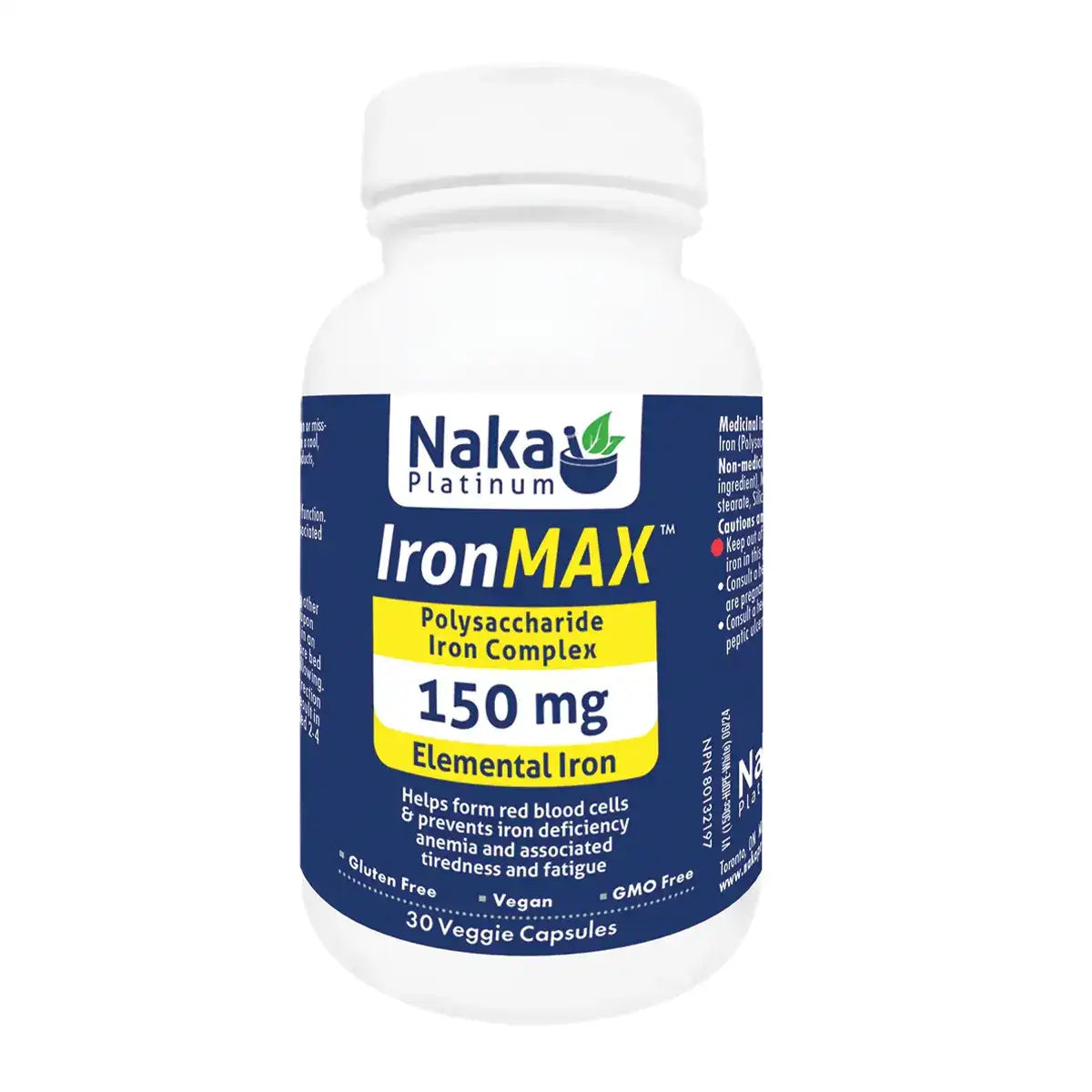 Naka Platinum Iron Max – 150mg | 30 Veggie Caps