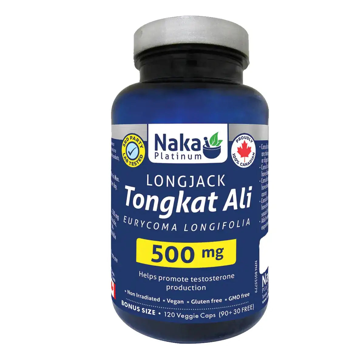 Naka Platinum Eurycoma Longifolia (Tongkat Ali) 500mg – 120 Veggie Caps