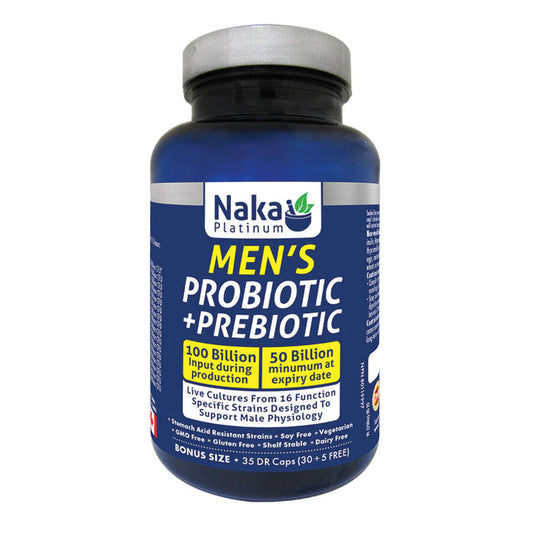 Naka Platinum Men's Probiotic + Prebiotic 100 Billion – 35 Veggie Caps