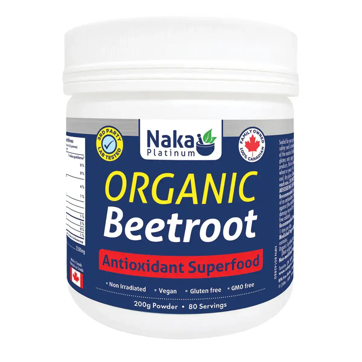 Naka Platinum Organic Beetroot Powder – 200g