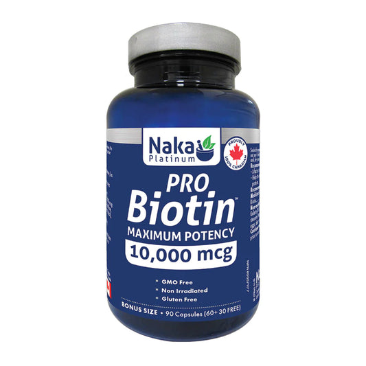Naka Platinum PRO Biotin 10,000mcg – 90 Capsules