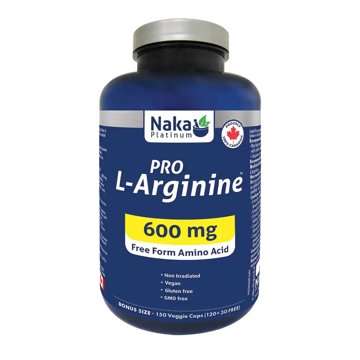 Naka Platinum PRO L-Arginine 600mg – 150 Veggie Caps