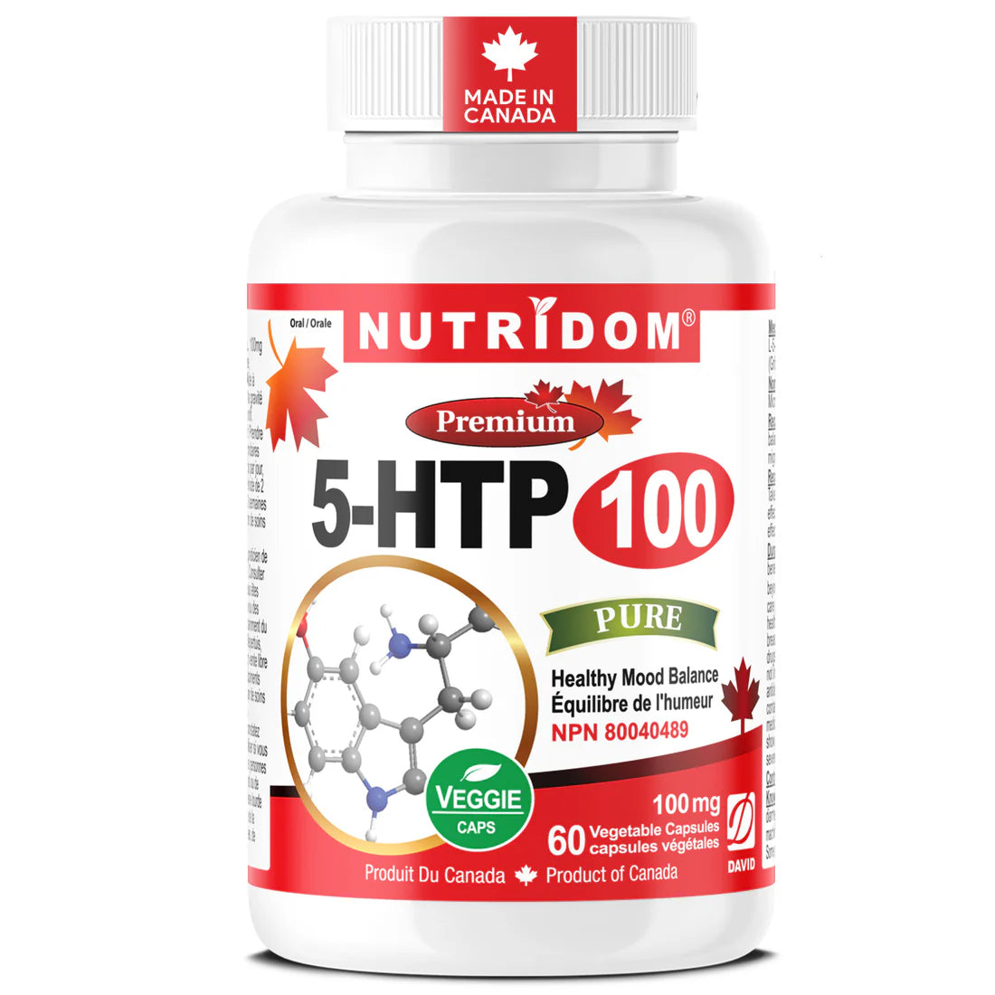 Nutridom 5-HTP 100 – 60 Capsules