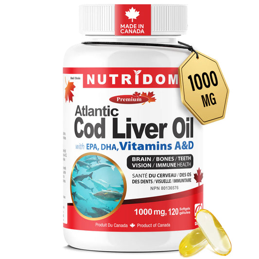 Nutridom Atlantic Cod Liver Oil – 120 Softgels