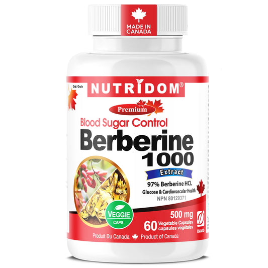 Nutridom Berberine HCL 500mg – 60 Vcaps