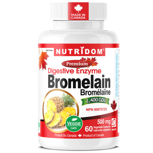 Nutridom Bromelain Digestive Enzyme – 60 Capsules