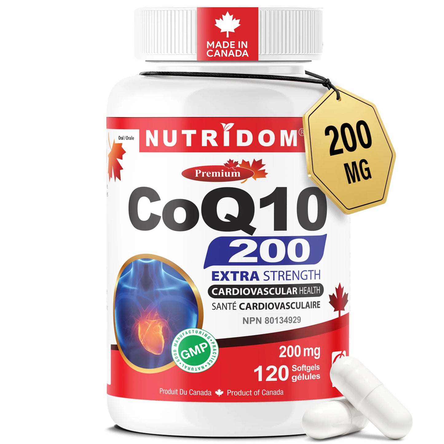Nutridom CoQ10 200mg – 120 Softgels