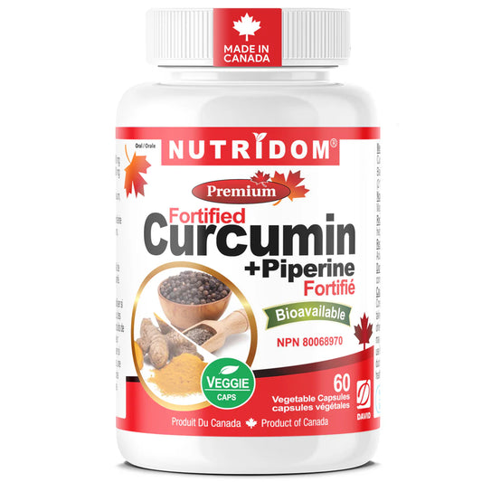 Nutridom Fortified Curcumin with Piperine – 60 V-Caps