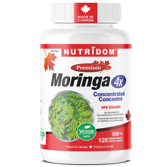 Nutridom Moringa Leaf Capsules 4x Strength – 120 Caps