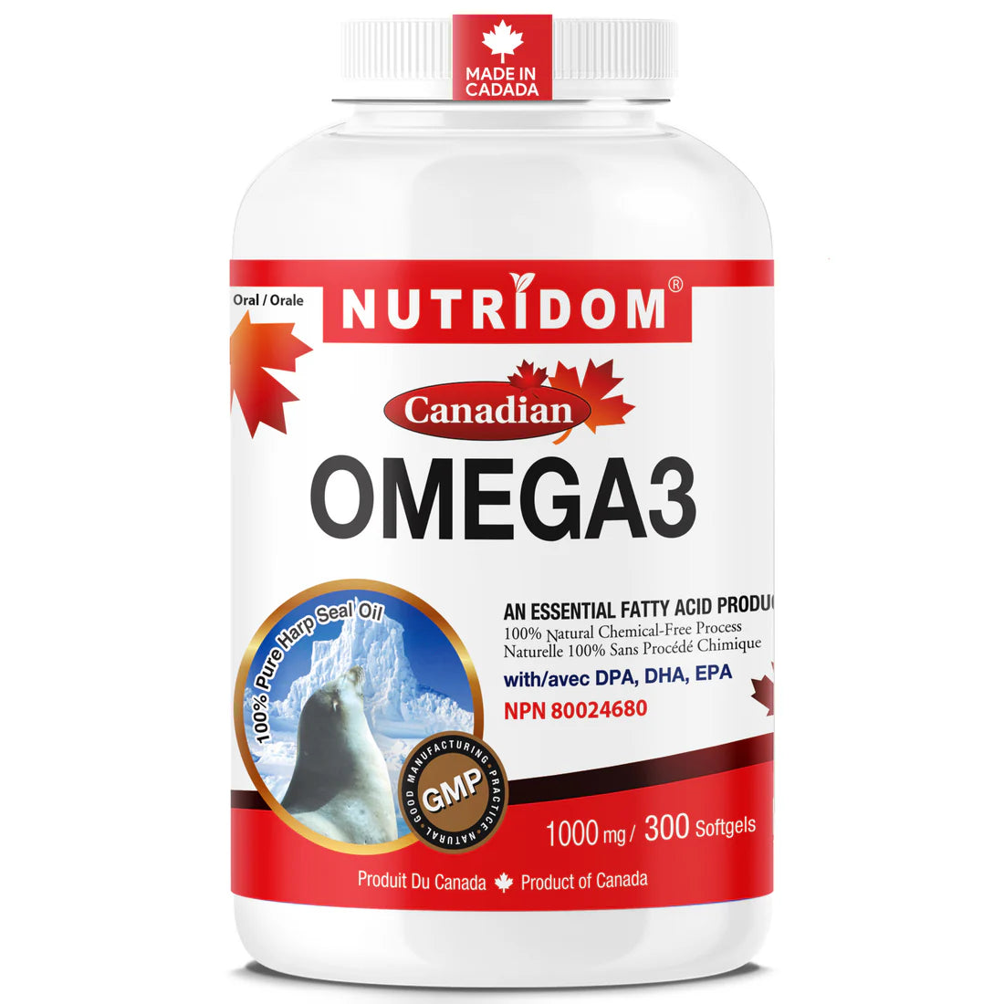 Nutridom Omega-3 – 1000mg | 300 Softgels