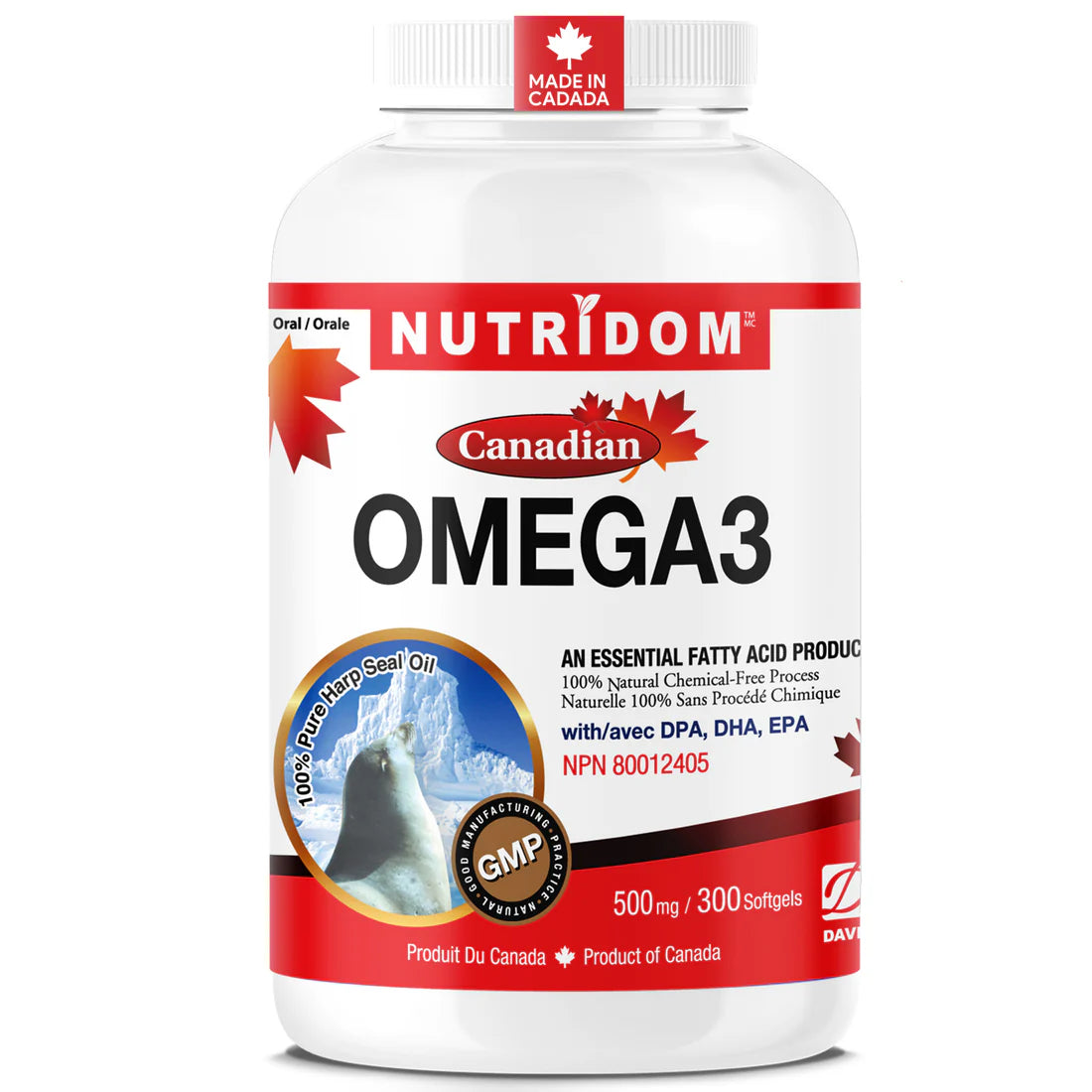 Nutridom Omega-3 – 500mg | 300 Softgels