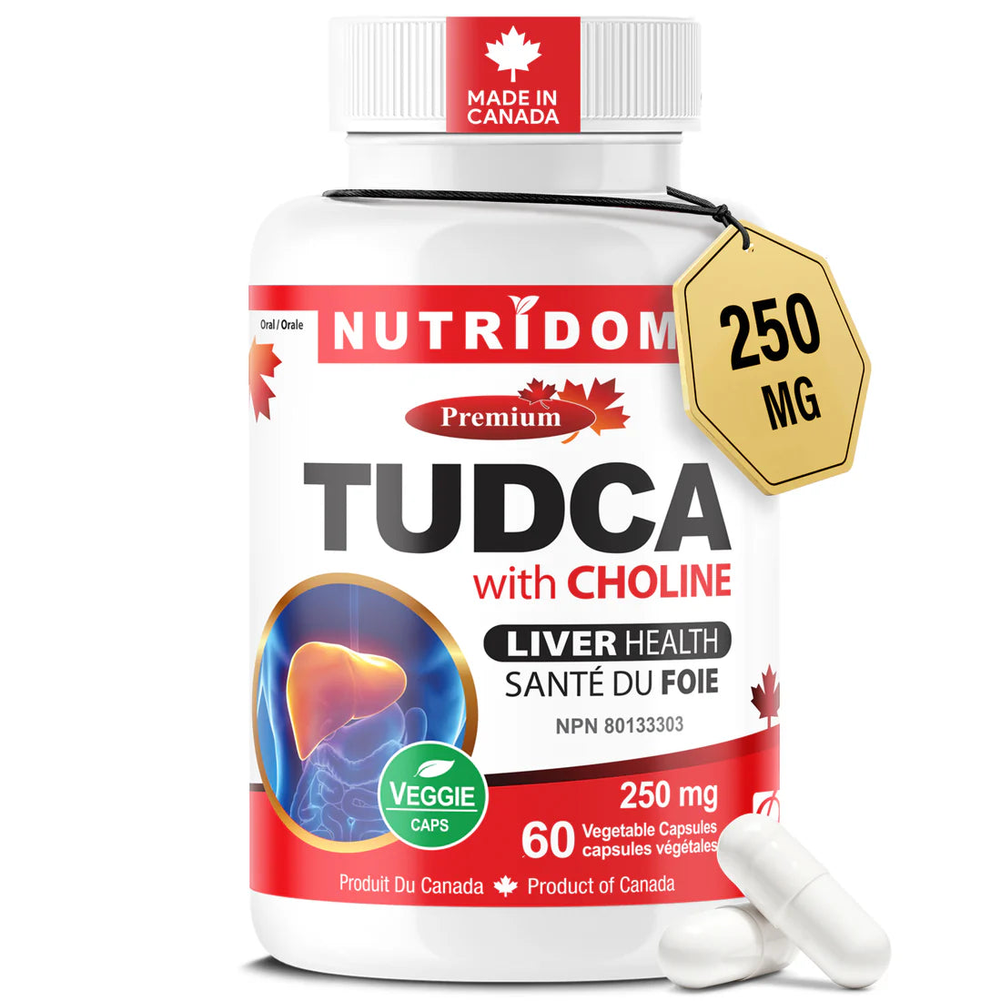 Nutridom TUDCA with Choline – 60 Caps