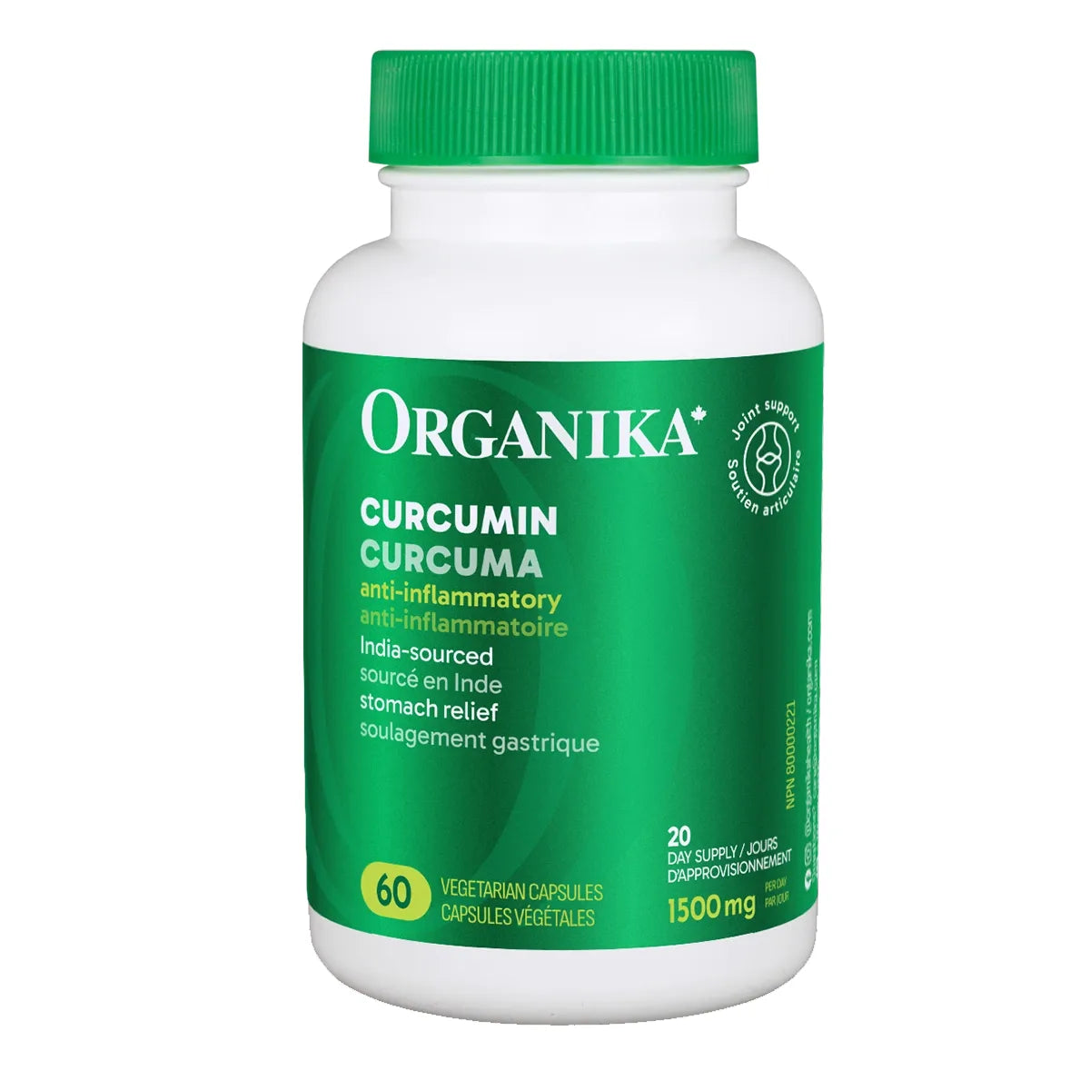 Organika Curcumin 1500mg 60 Veggie Caps