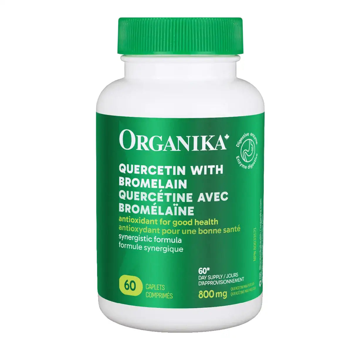 Organika Quercetin with Bromelain – 60 Caplets