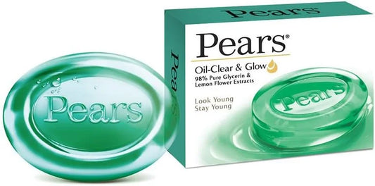 Pears Oil-Clear & Glow Soap with Glycerin and Lemon Flower Extracts – 75g