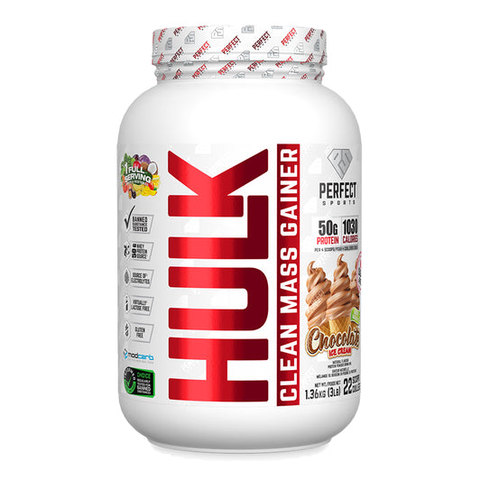Perfect Sports Hulk Clean Mass Gainer – 3 lbs | Chocolate Ice Cream