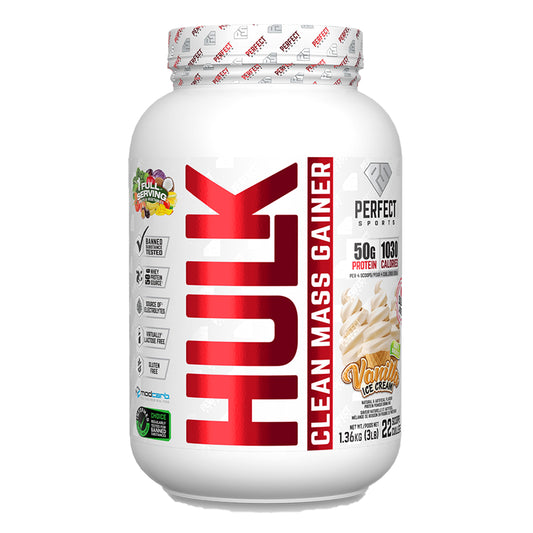 Perfect Sports Hulk Clean Mass Gainer – 3 lbs | Vanilla Ice Cream