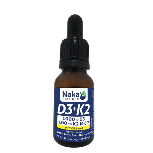 Naka Platinum D3+K2 in MCT Oil – 30ml