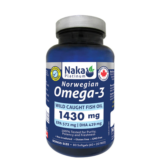 Naka Platinum Norwegian Omega-3 – 80 Softgels
