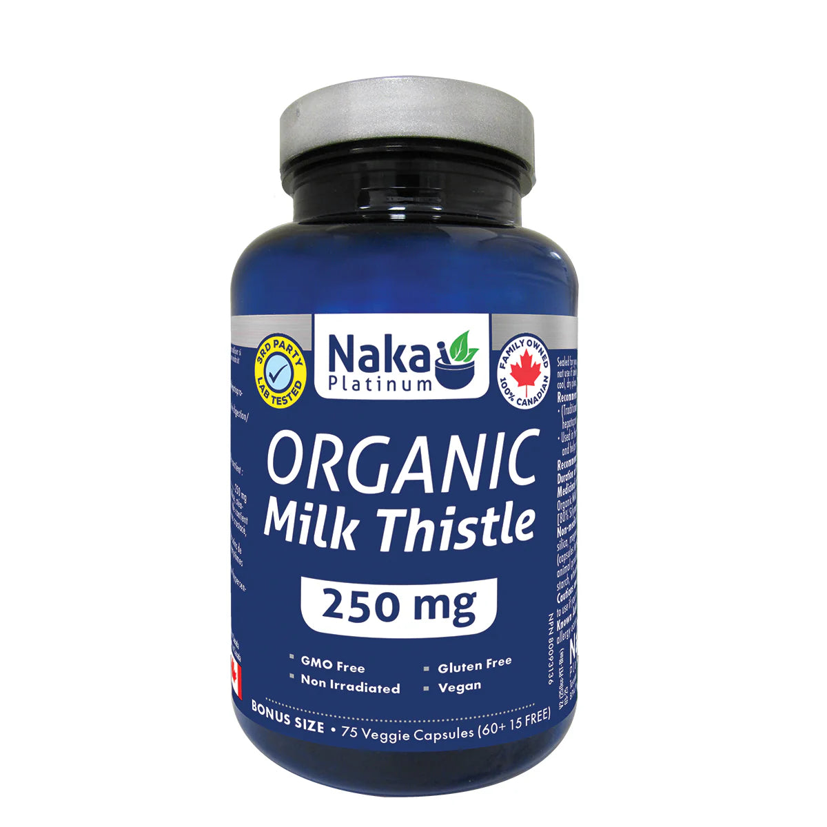 Naka Platinum Organic Milk Thistle – 75 Caps