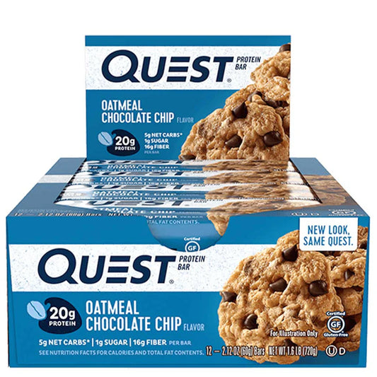 Quest Oatmeal Chocolate Chip – Full Box (12 Pieces)