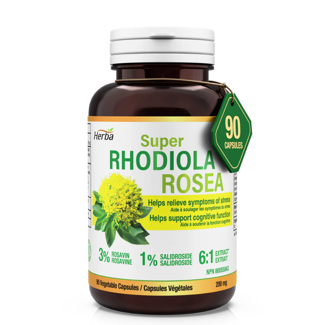 Herba Rhodiola Rosea Supplement – 200 mg | 90 Vegetable Capsules
