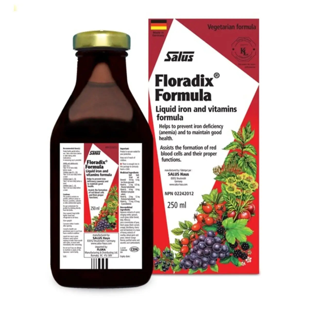 Salus Floradix Formula (LIQUID IRON) – 250mL