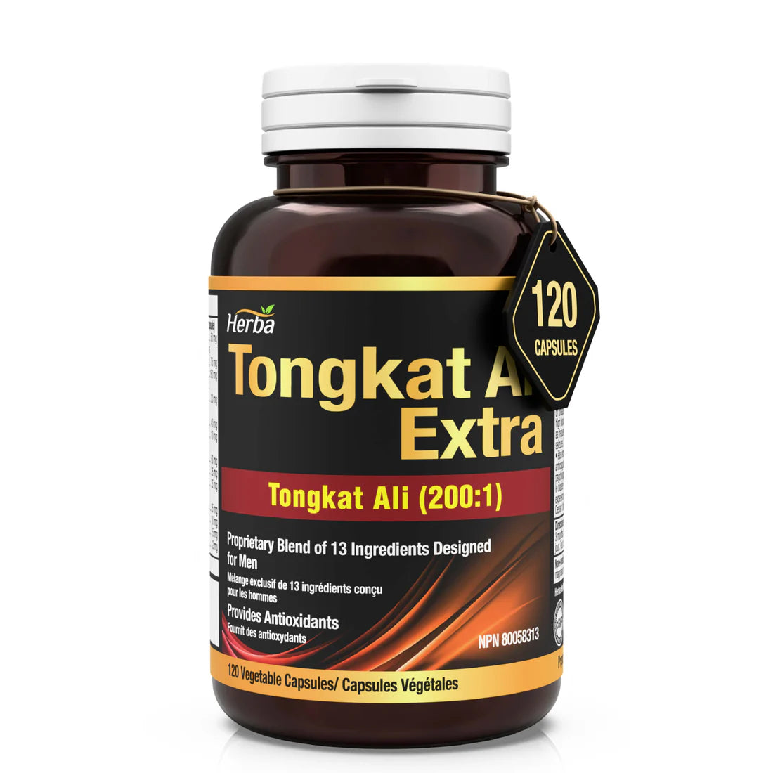 Herba Tongkat Ali Supplement – 200:1 Extract | 120 Capsules (Made in Canada)
