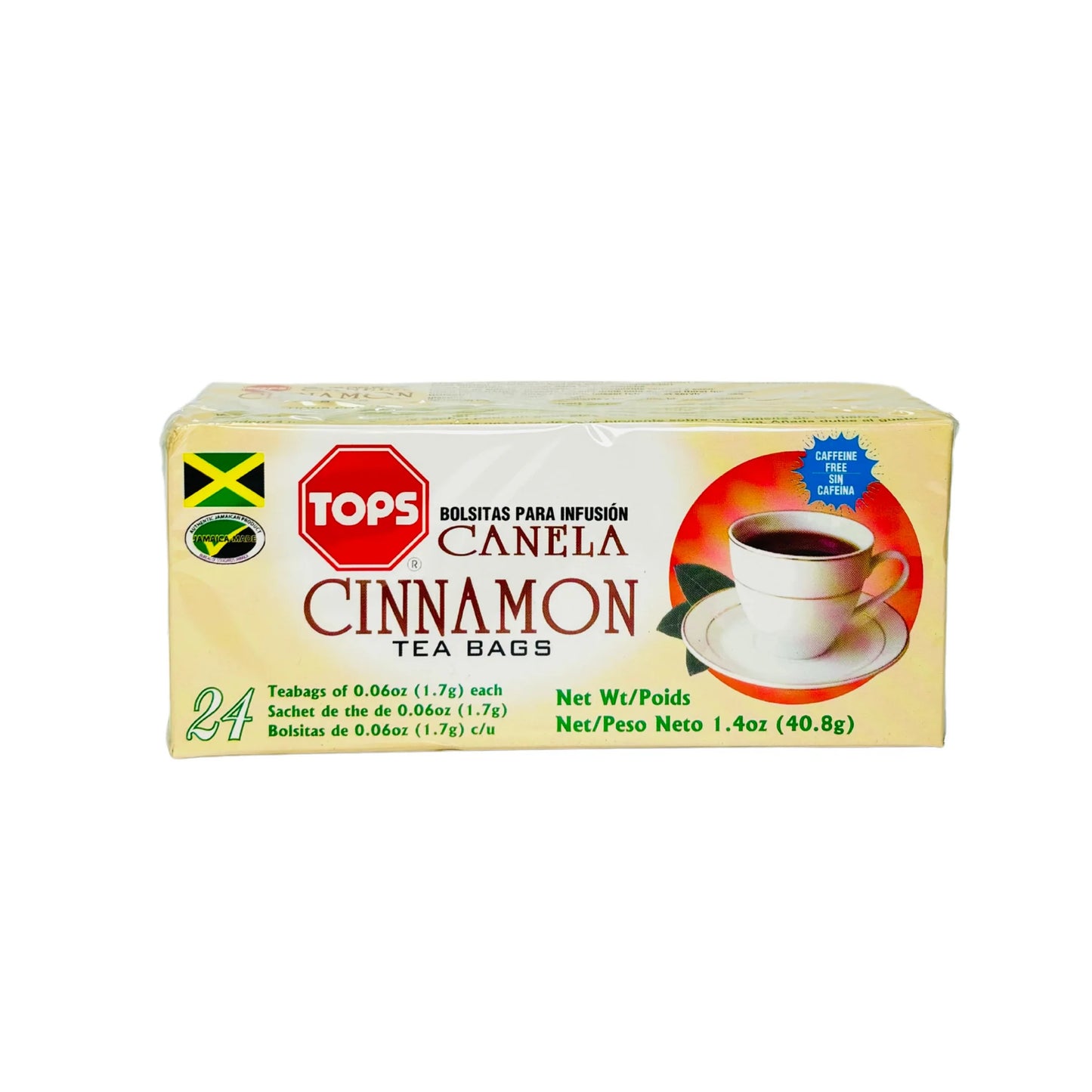 Tops Jamaican Cinnamon Tea – 24 Tea Bags 🌿 | Metabolism, Immunity & Warming Herbal Support