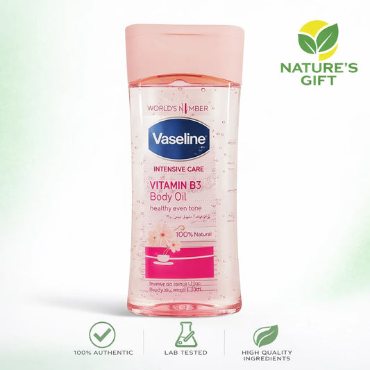 DUBAI EXCLUSIVE Vaseline Intensive Care Vitamin B3 Body Oil – Rose Gel (200ml)